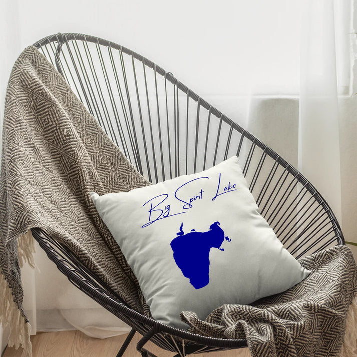 lifestyle image of Big Spirit Lake Iowa Pillow