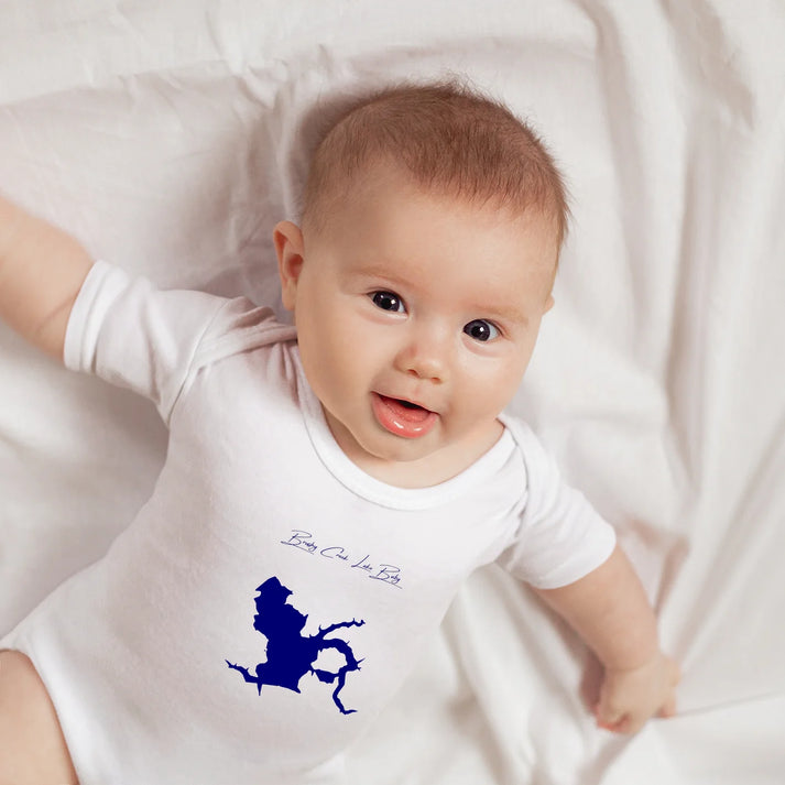 lifestyle image of Brushy Creek Lake Iowa Onesie