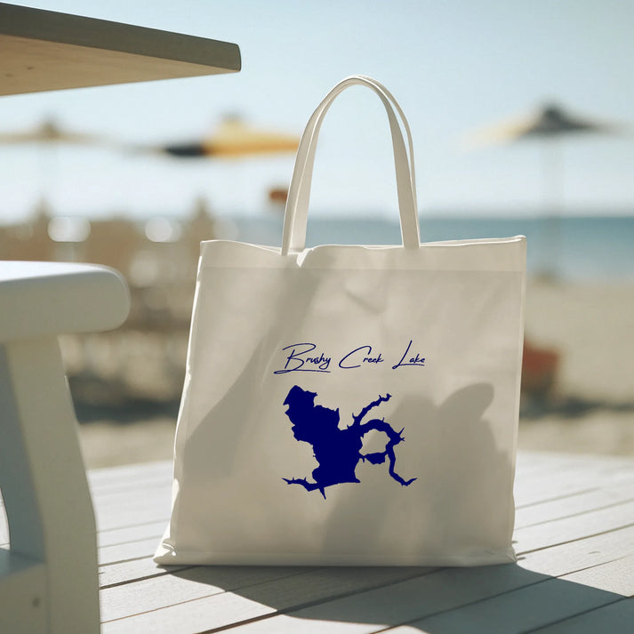 lifestyle image of Brushy Creek Lake Iowa Tote Bag