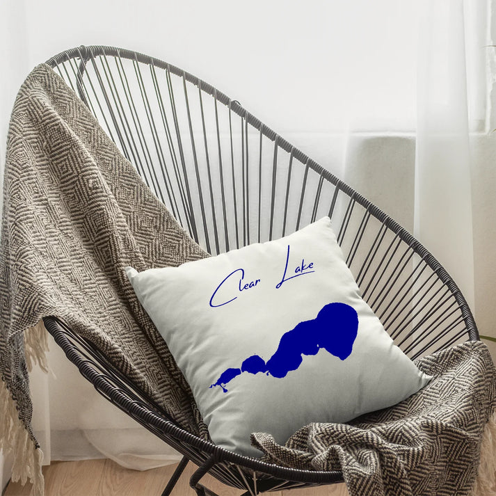 lifestyle image of Clear Lake Iowa Pillow