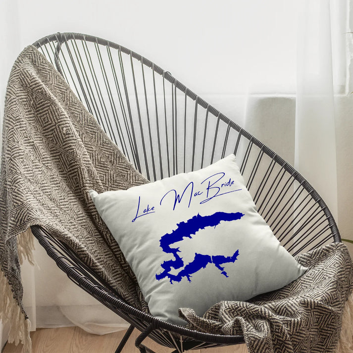 lifestyle image of Lake MacBride Iowa Pillow