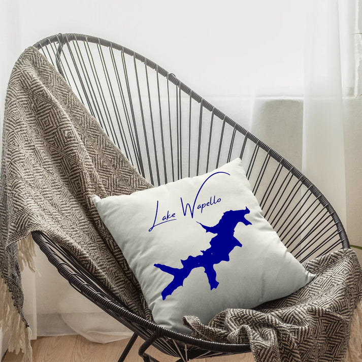 lifestyle image of Lake Wapello Iowa Pillow