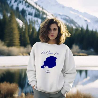 lifestyle image of Lost Island Lake Iowa Sweatshirt