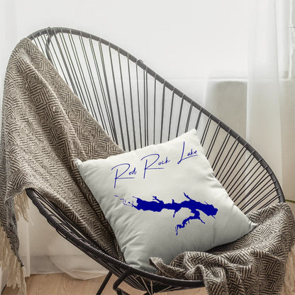lifestyle image of Red Rock Lake Iowa Pillow