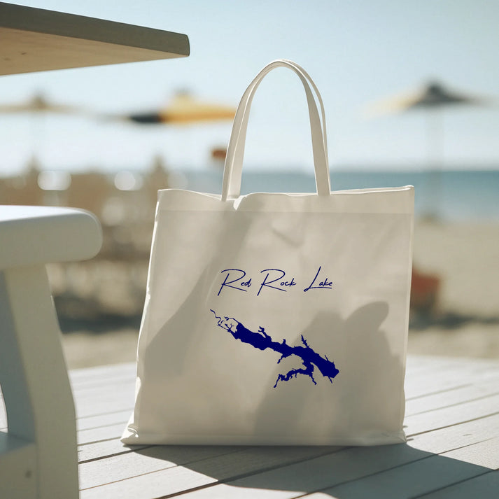 lifestyle image of Red Rock Lake Iowa Tote Bag