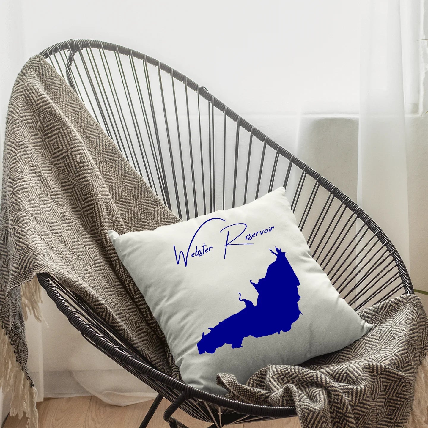 lifestyle image of Webster Reservoir Kansas Pillow