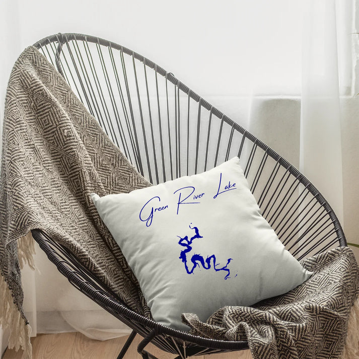 lifestyle image of Green River Lake Kentucky Pillow