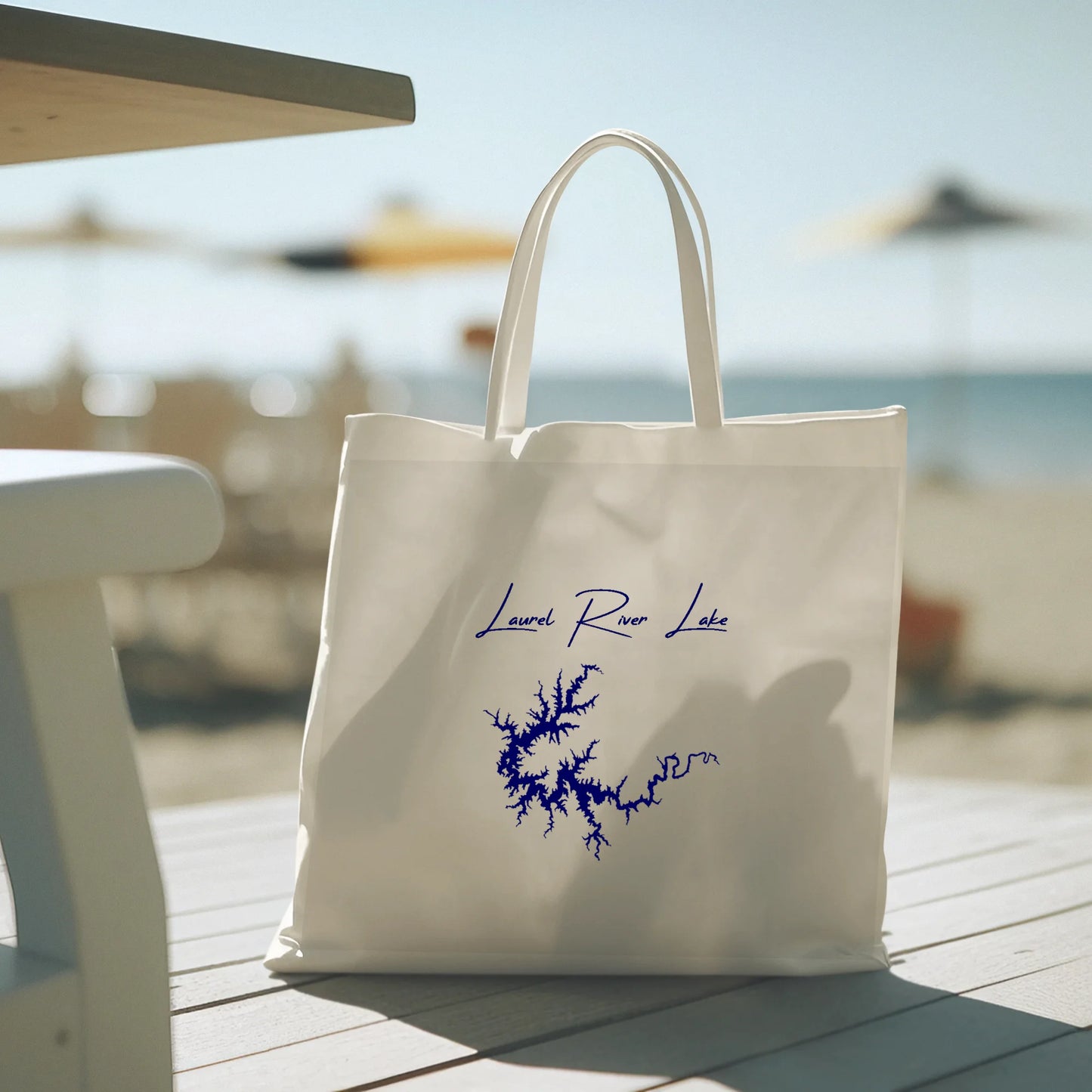 lifestyle image of Laurel River Lake Kentucky Tote Bag