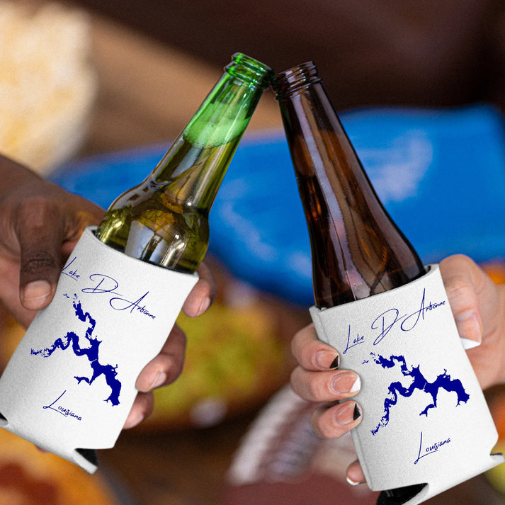 lifestyle image of Lake D'Arbonne Louisiana Can Koozie