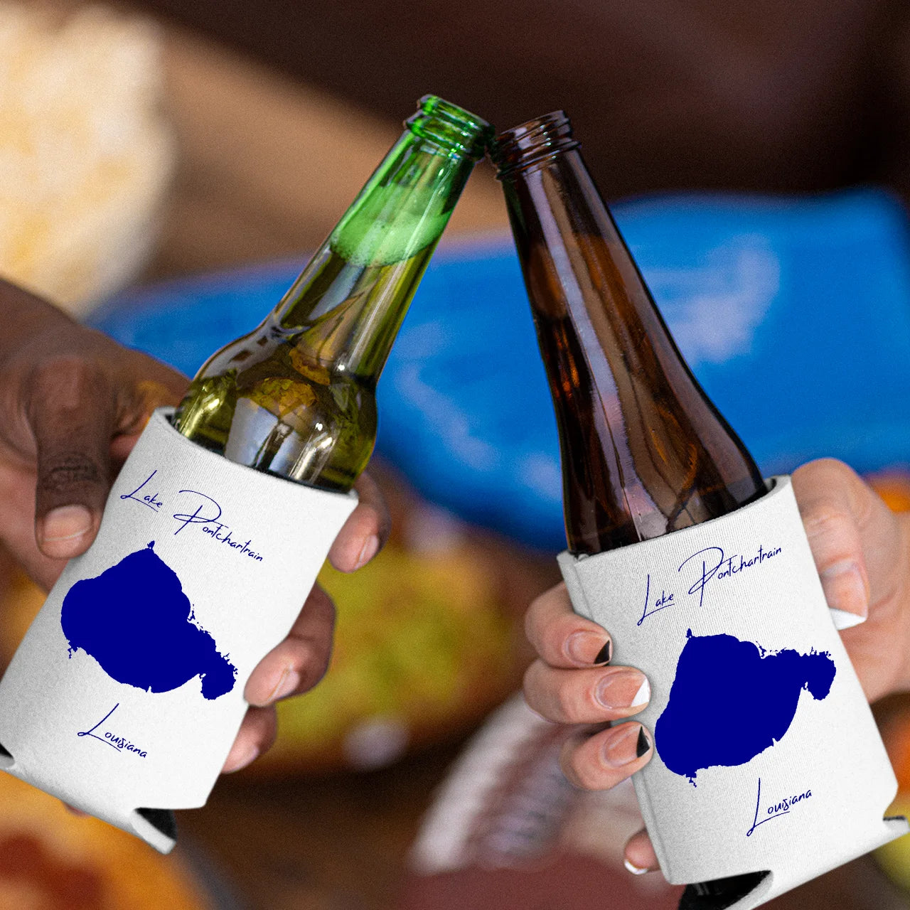 lifestyle image of Lake Pontchartrain Louisiana Can Koozie