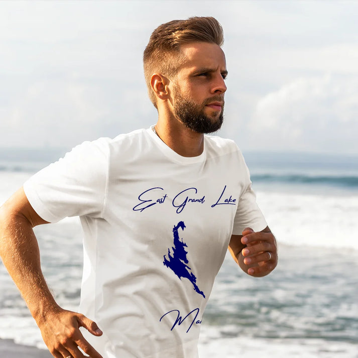 lifestyle image of East Grand Lake Maine T-shirt