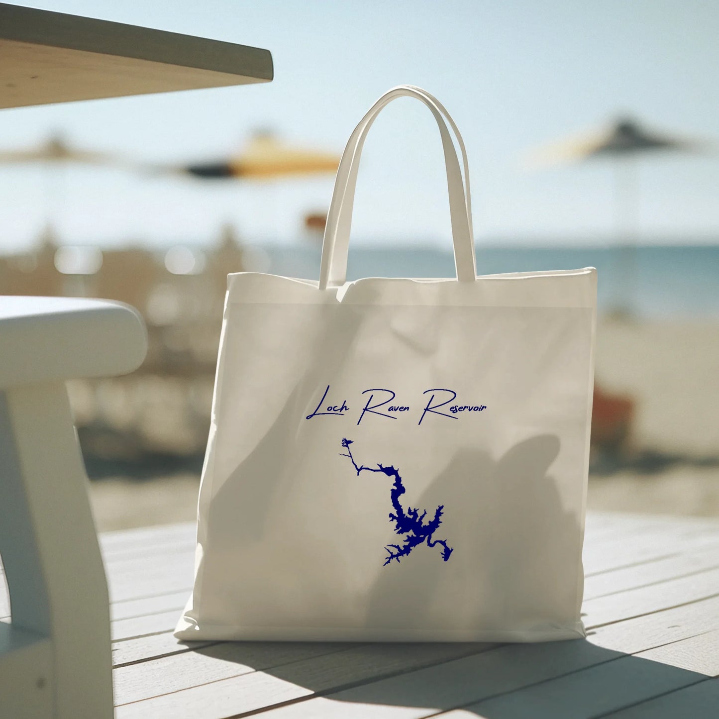 lifestyle image of Loch Raven Reservoir Maryland Tote Bag