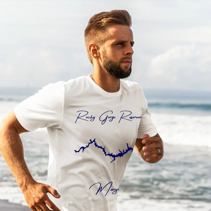 lifestyle image of Rocky Gorge Reservoir Maryland T-shirt