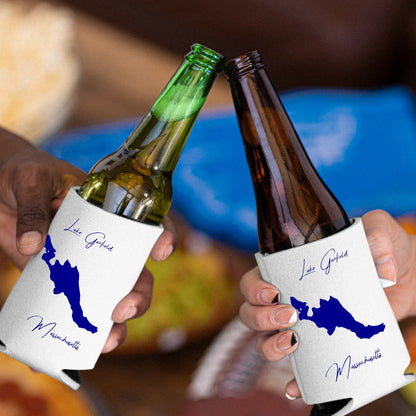 lifestyle image of Lake Garfield Massachusetts Can Koozie