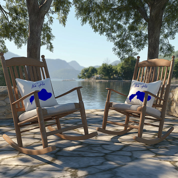 lifestyle image of North Pond Massachusetts Outdoor Pillow