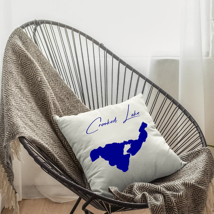 lifestyle image of Crooked Lake Michigan Pillow