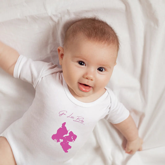 lifestyle image of Gun Lake Michigan Onesie