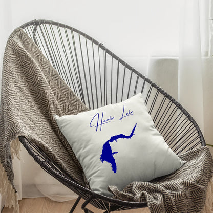lifestyle image of Hamlin Lake Michigan Pillow