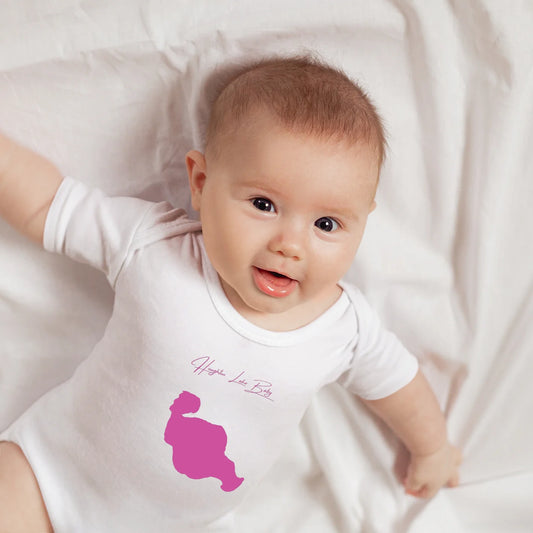 lifestyle image of Houghton Lake Michigan Onesie