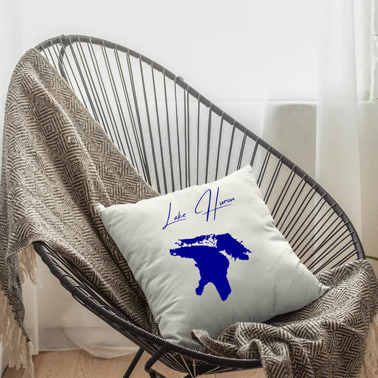 lifestyle image of Lake Huron Michigan Pillow