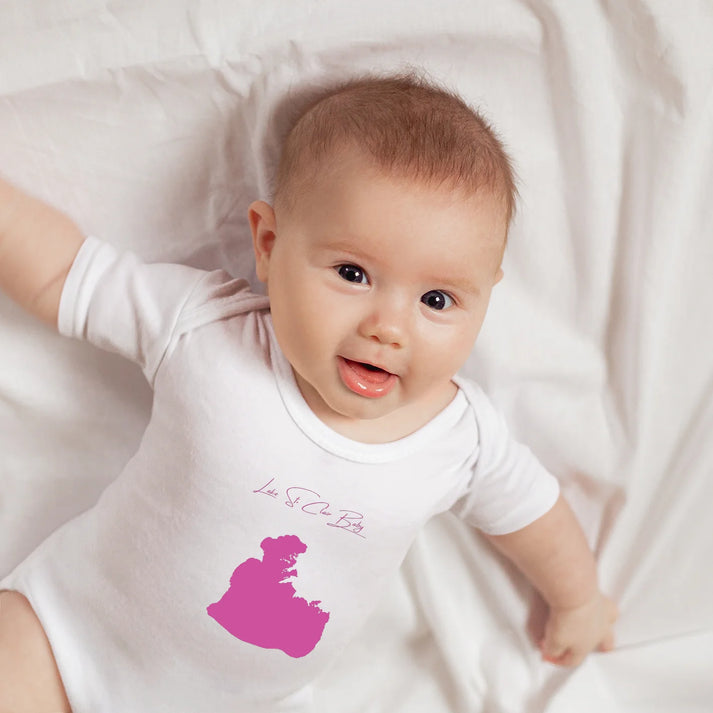 lifestyle image of Lake St. Clair Michigan Onesie