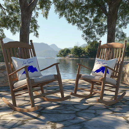 lifestyle image of Lake Superior Michigan Outdoor Pillow