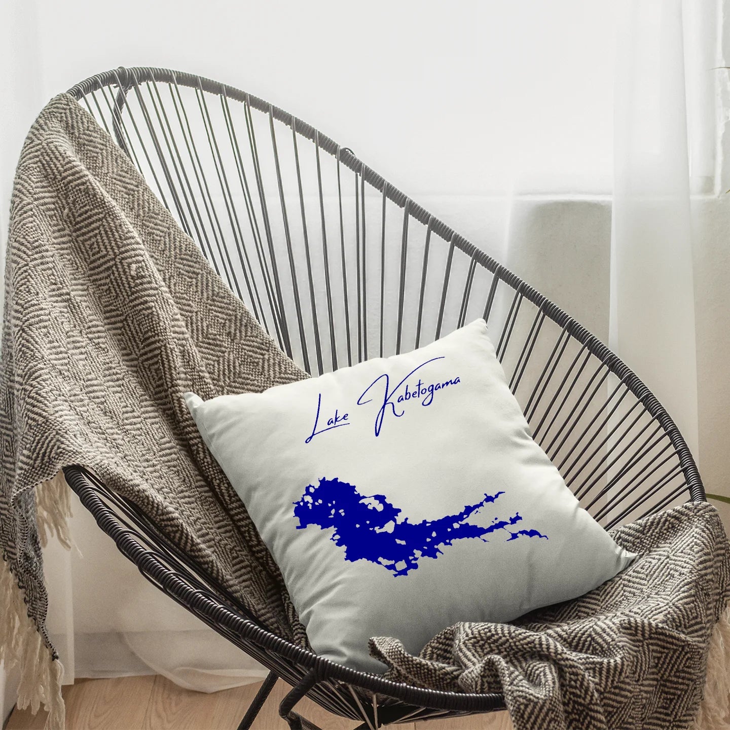 lifestyle image of Lake Kabetogama Minnesota Pillow