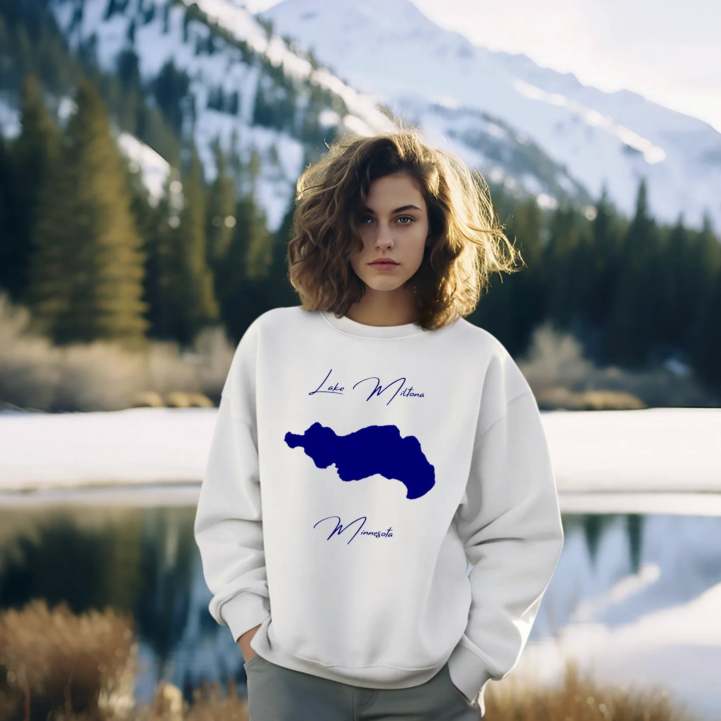 lifestyle image of Lake Miltona Minnesota Sweatshirt