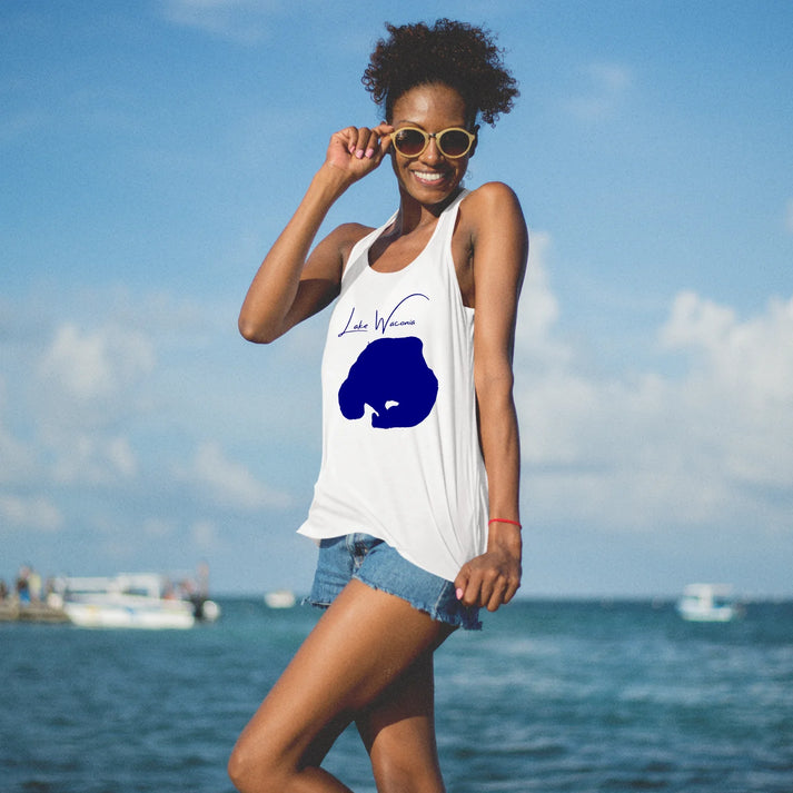 lifestyle image of Lake Waconia Minnesota Racerback-Tank