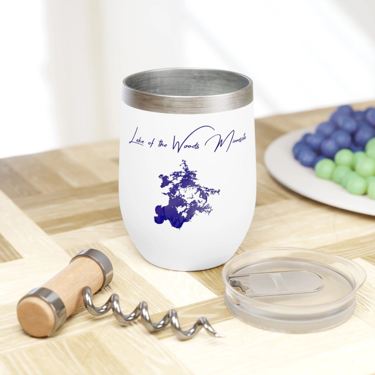 lifestyle image of Minnesota Lake of the Woods Wine Tumbler