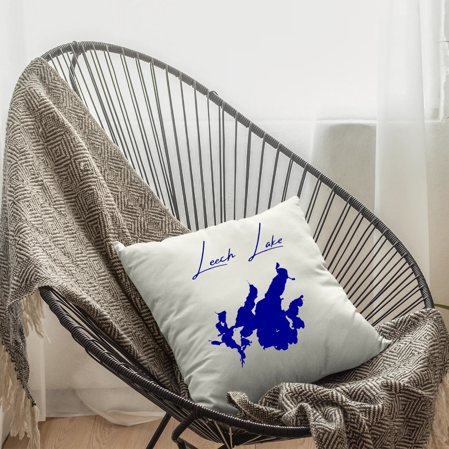 lifestyle image of Leech Lake Minnesota Pillow