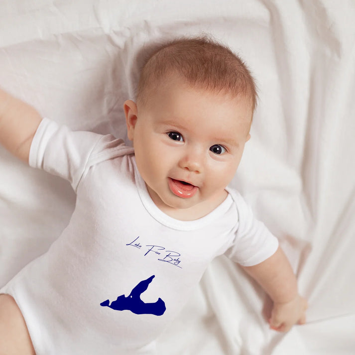 lifestyle image of Lake Five Montana Onesie