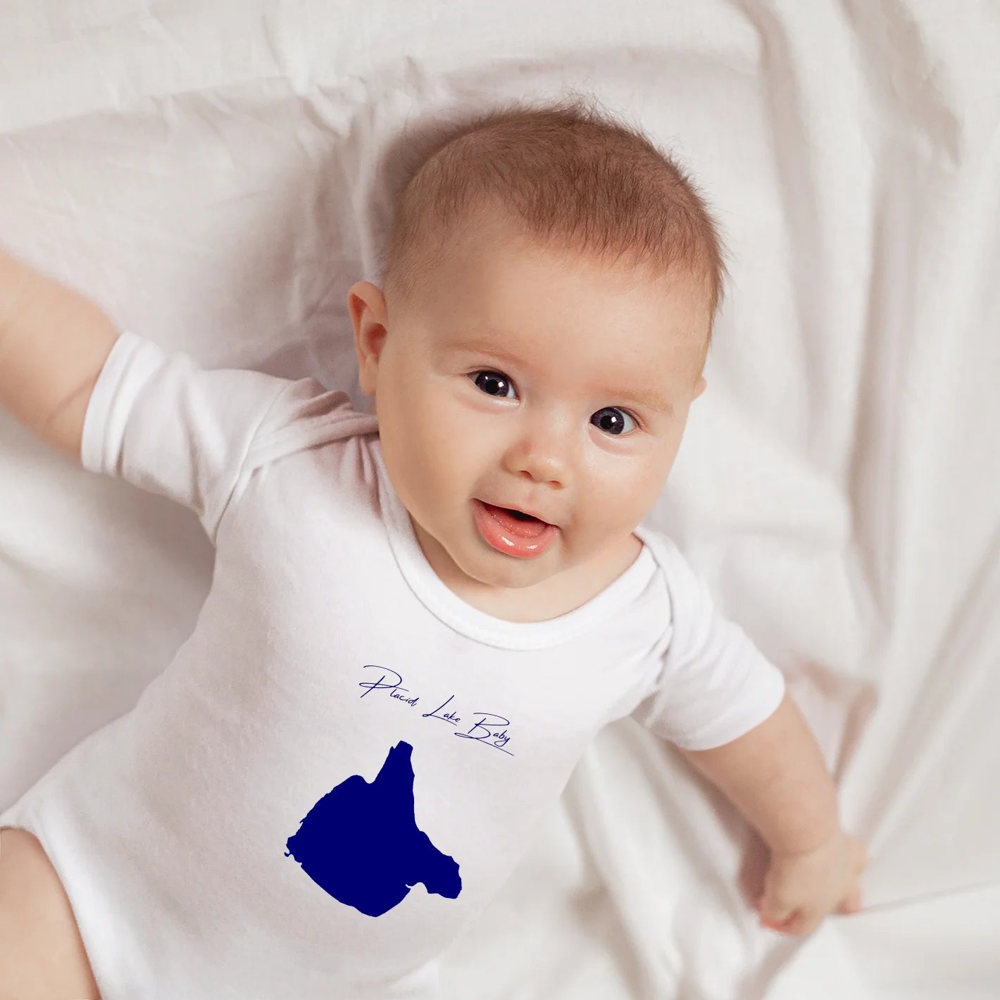 lifestyle image of Placid Lake Montana Onesie