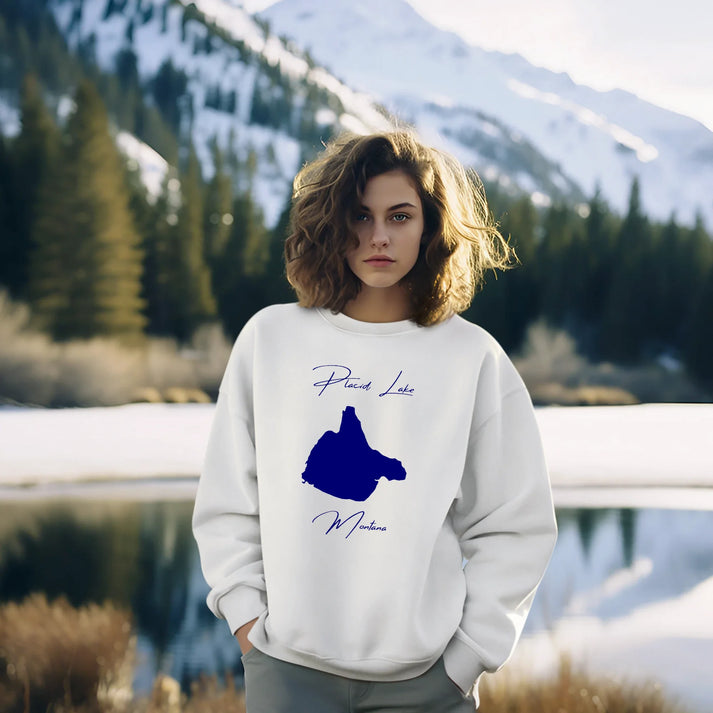 lifestyle image of Placid Lake Montana Sweatshirt