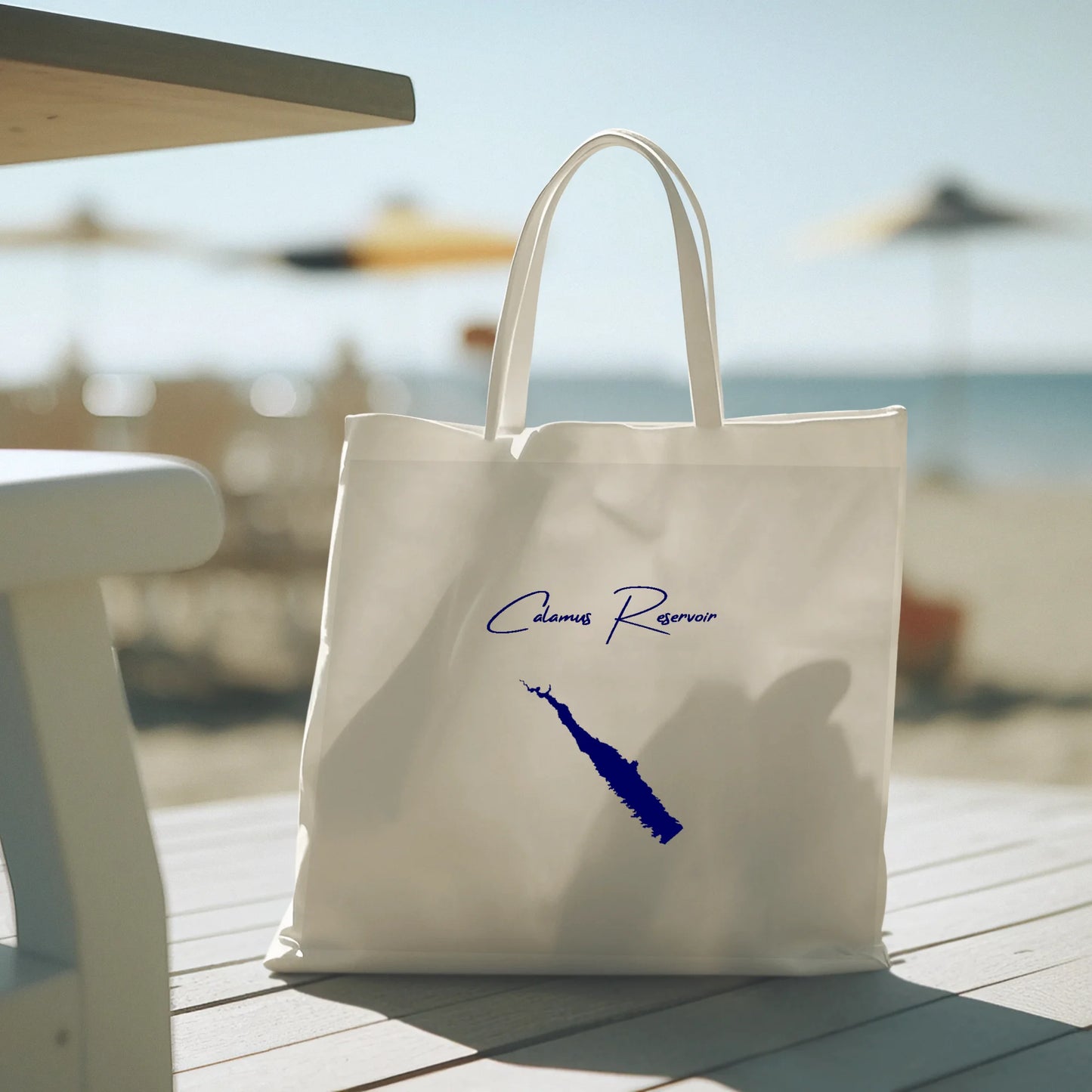 lifestyle image of Calamus Reservoir Nebraska Tote Bag