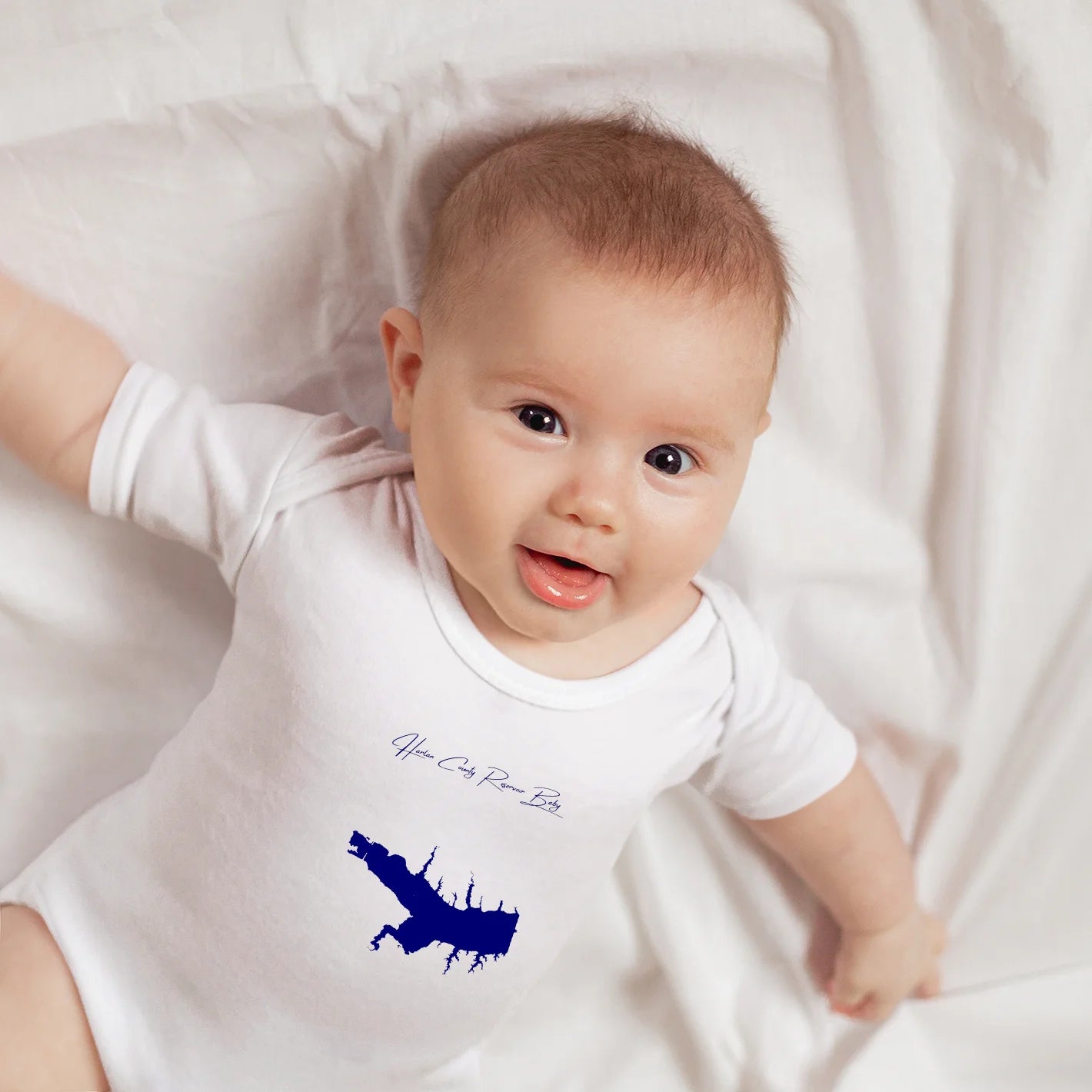 lifestyle image of Harlan County Reservoir Nebraska Onesie