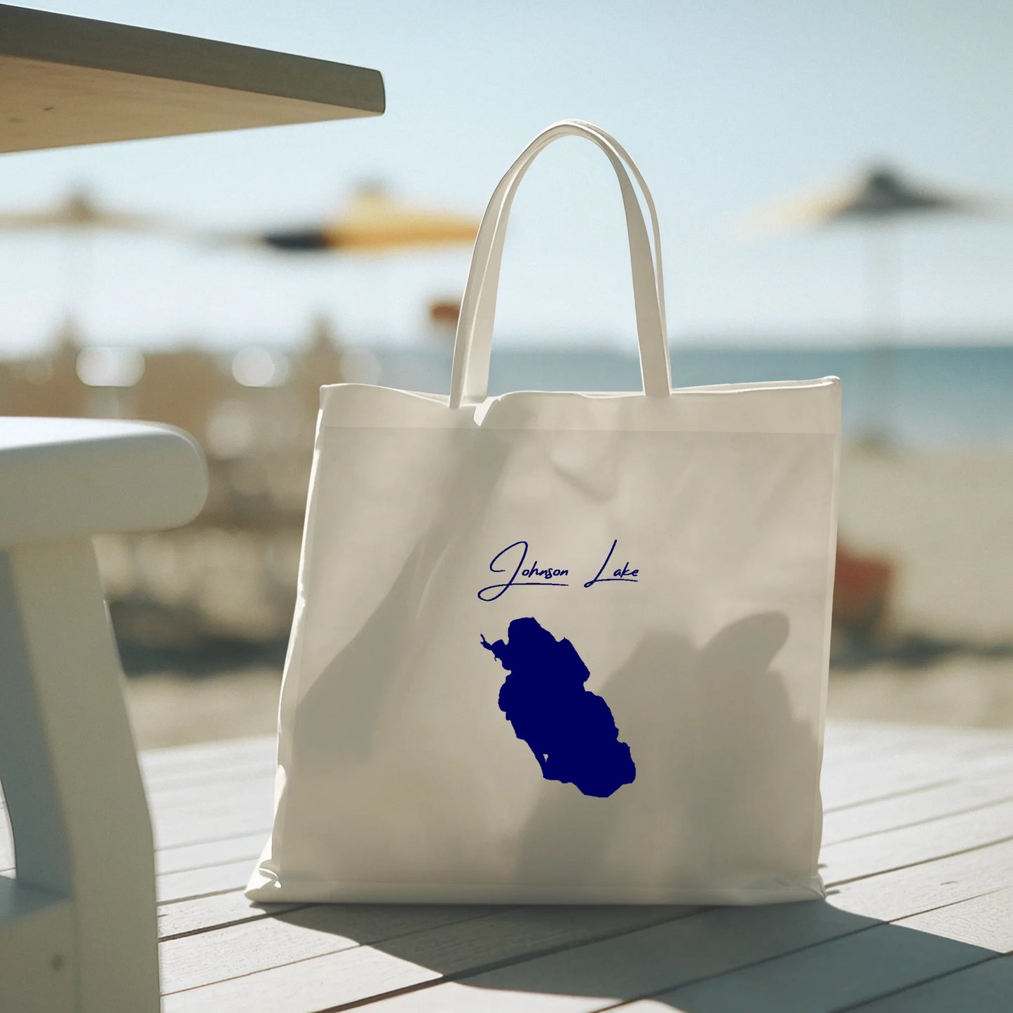 lifestyle image of Johnson Lake Nebraska Tote Bag