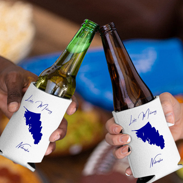 lifestyle image of Lake Maloney Nebraska Can Koozie