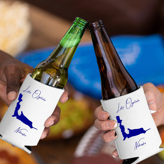 lifestyle image of Lake Ogallala Nebraska Can Koozie