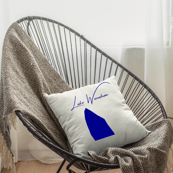 lifestyle image of Lake Wanahoo Nebraska Pillow
