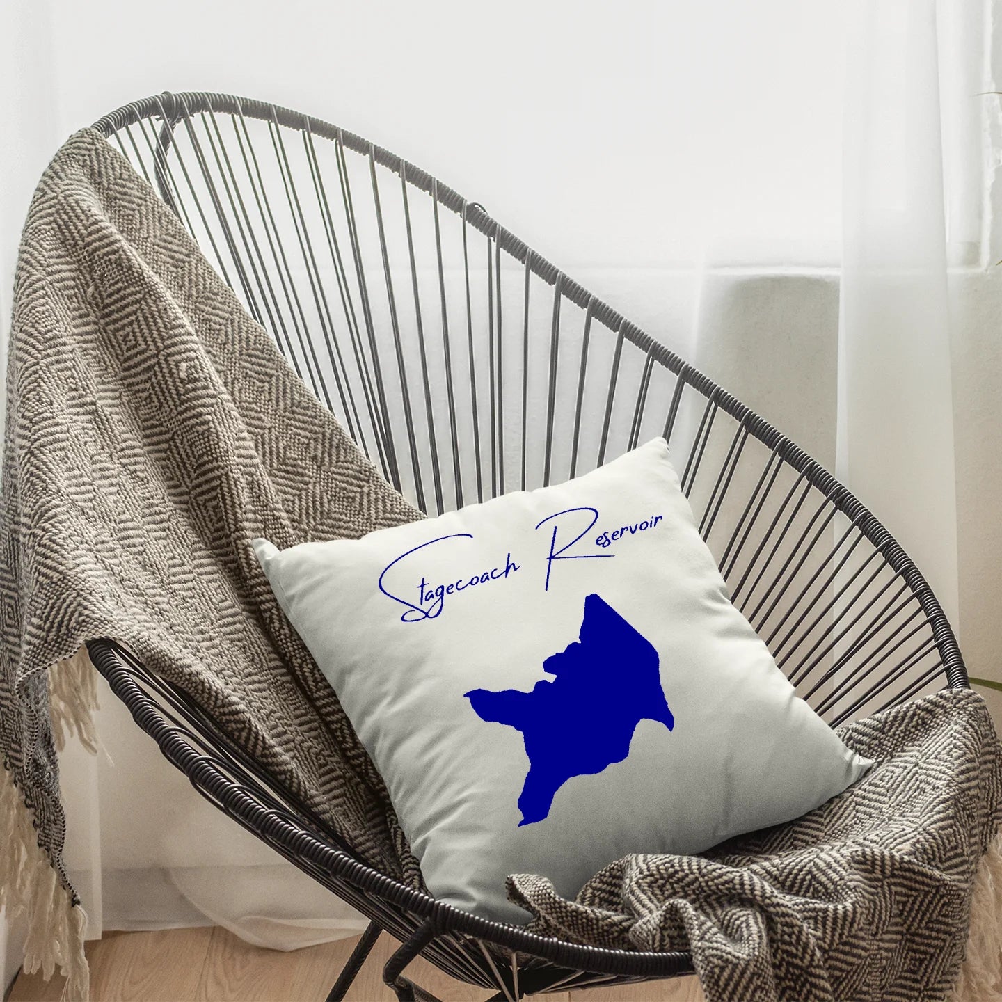 lifestyle image of Stagecoach Reservoir Nebraska Pillow