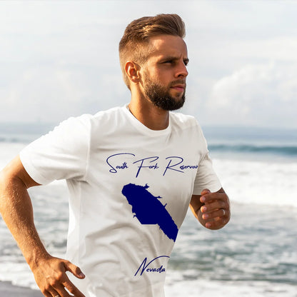 lifestyle image of South Fork Reservoir Nevada T-shirt