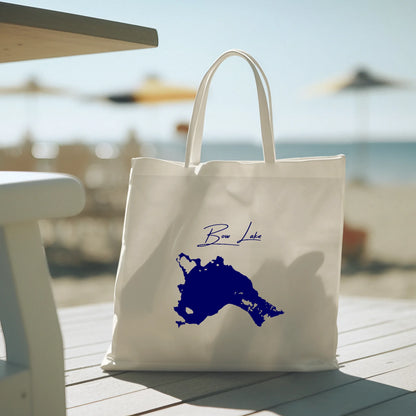 lifestyle image of Bow Lake New Hampshire Tote Bag