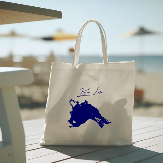 lifestyle image of Bow Lake New Hampshire Tote Bag