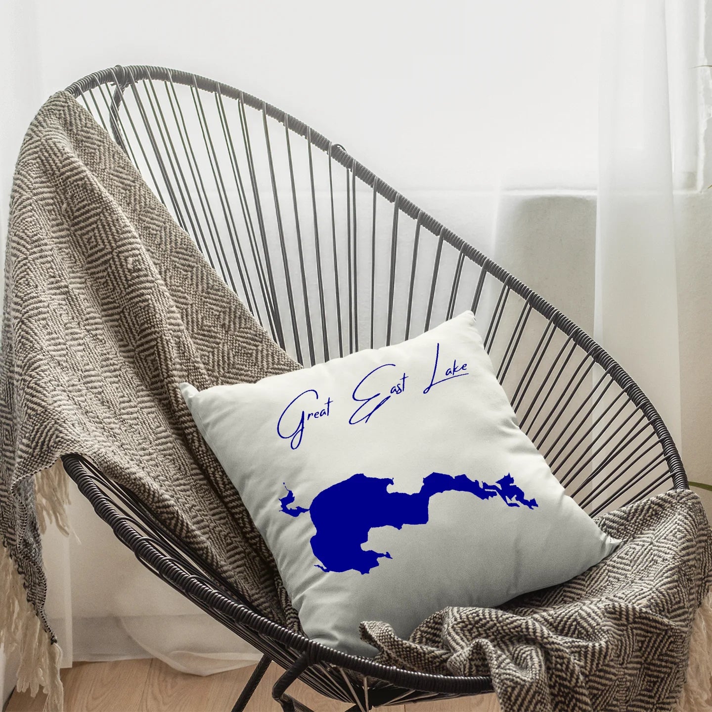 lifestyle image of Great East Lake New Hampshire Pillow