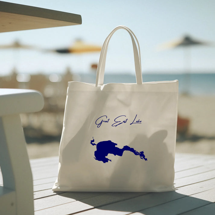 lifestyle image of Great East Lake New Hampshire Tote Bag
