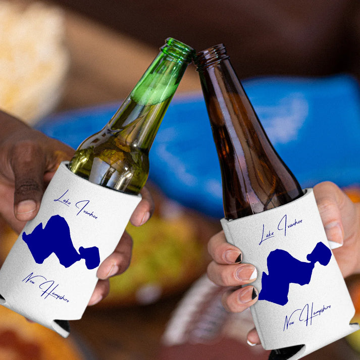 lifestyle image of Lake Ivanhoe New Hampshire Can Koozie