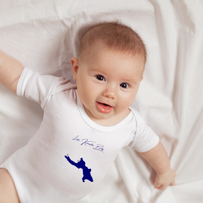 lifestyle image of Lake Kanasatka New Hampshire Onesie