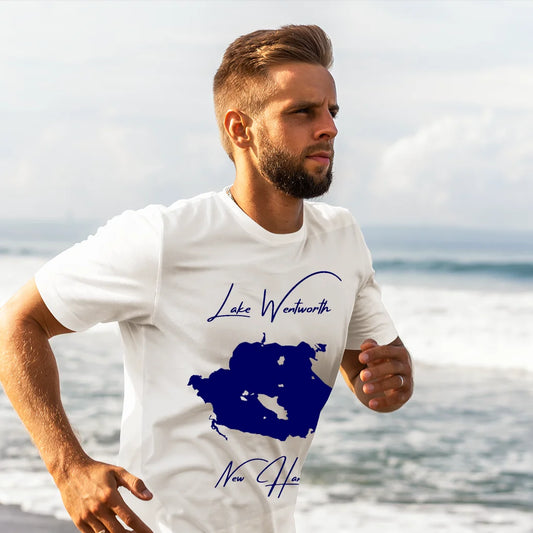 lifestyle image of Lake Wentworth New Hampshire T-shirt