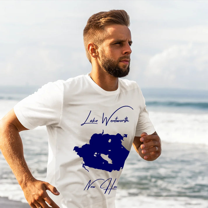 lifestyle image of Lake Wentworth New Hampshire T-shirt
